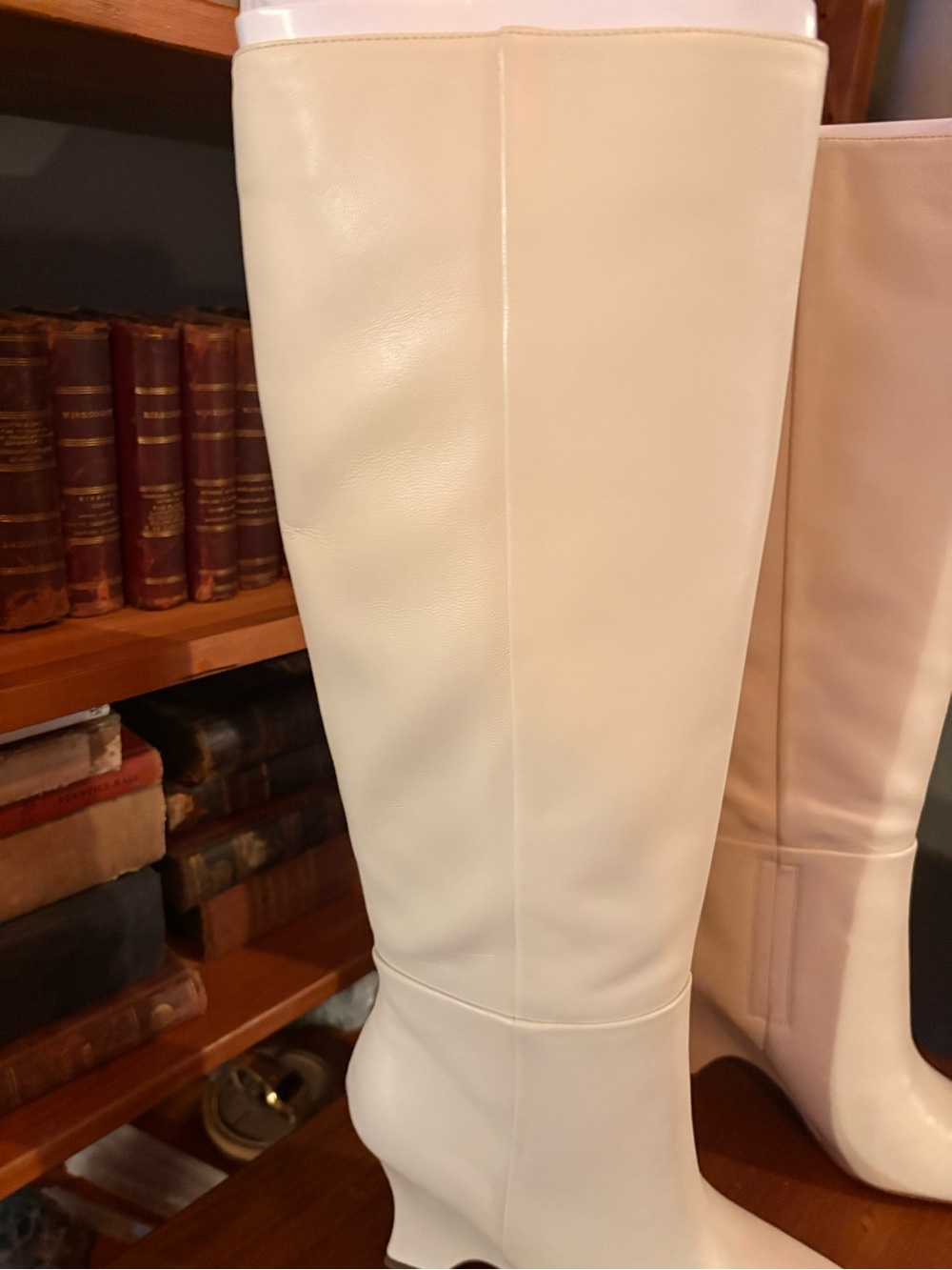 Sam Edelman Vance Ivory Knee Pointed-Toe Boots - Picture 3 of 13